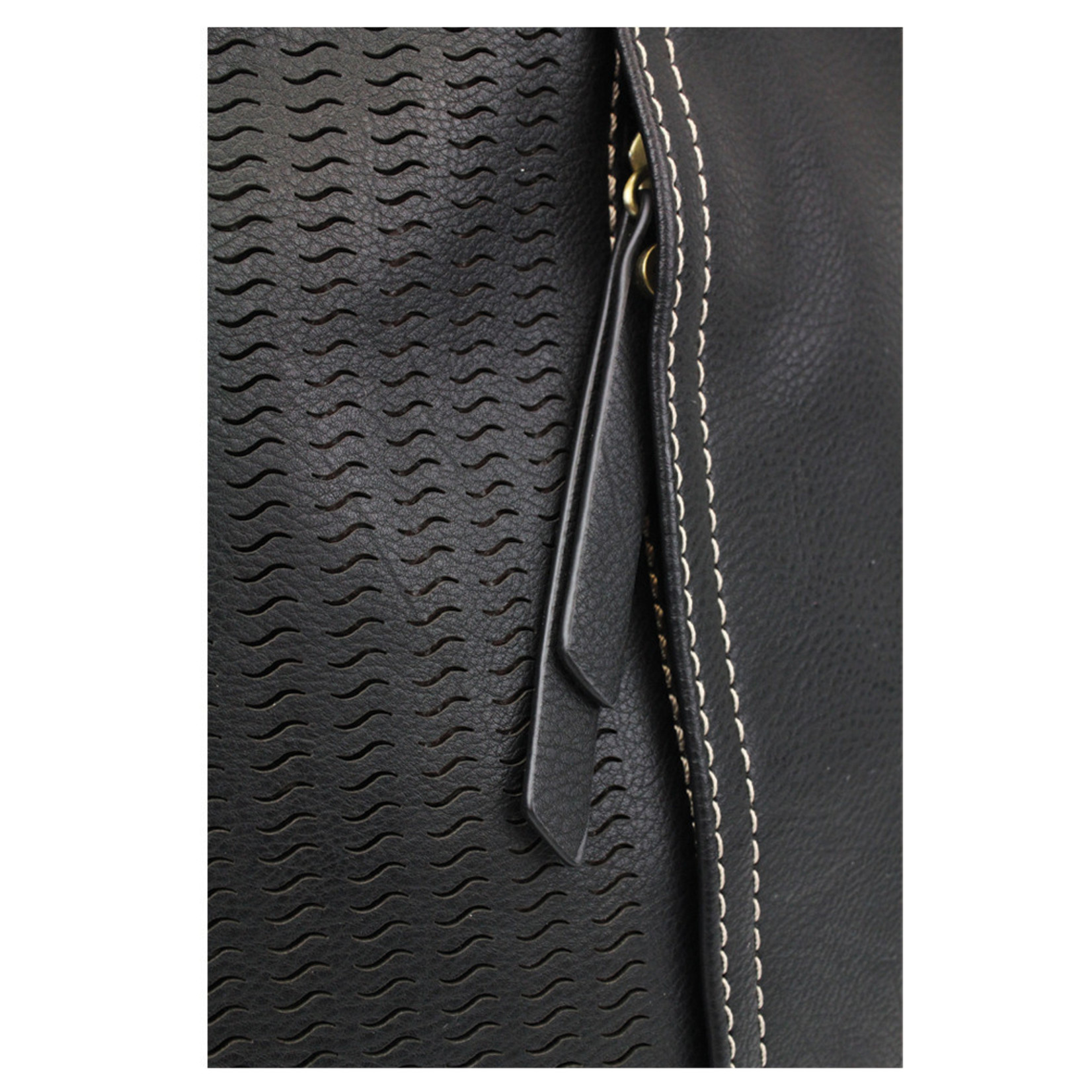 Chala Laser Cut Crossbody (Black) Metal Owl