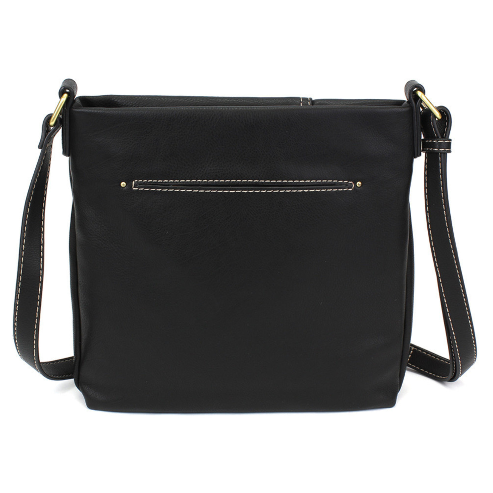 Chala Laser Cut Crossbody (Black) Metal Owl