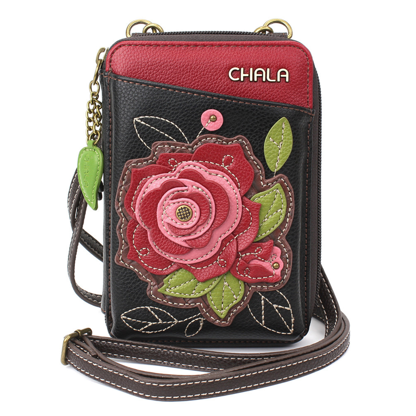 Chala Wallet Crossbody Red Rose