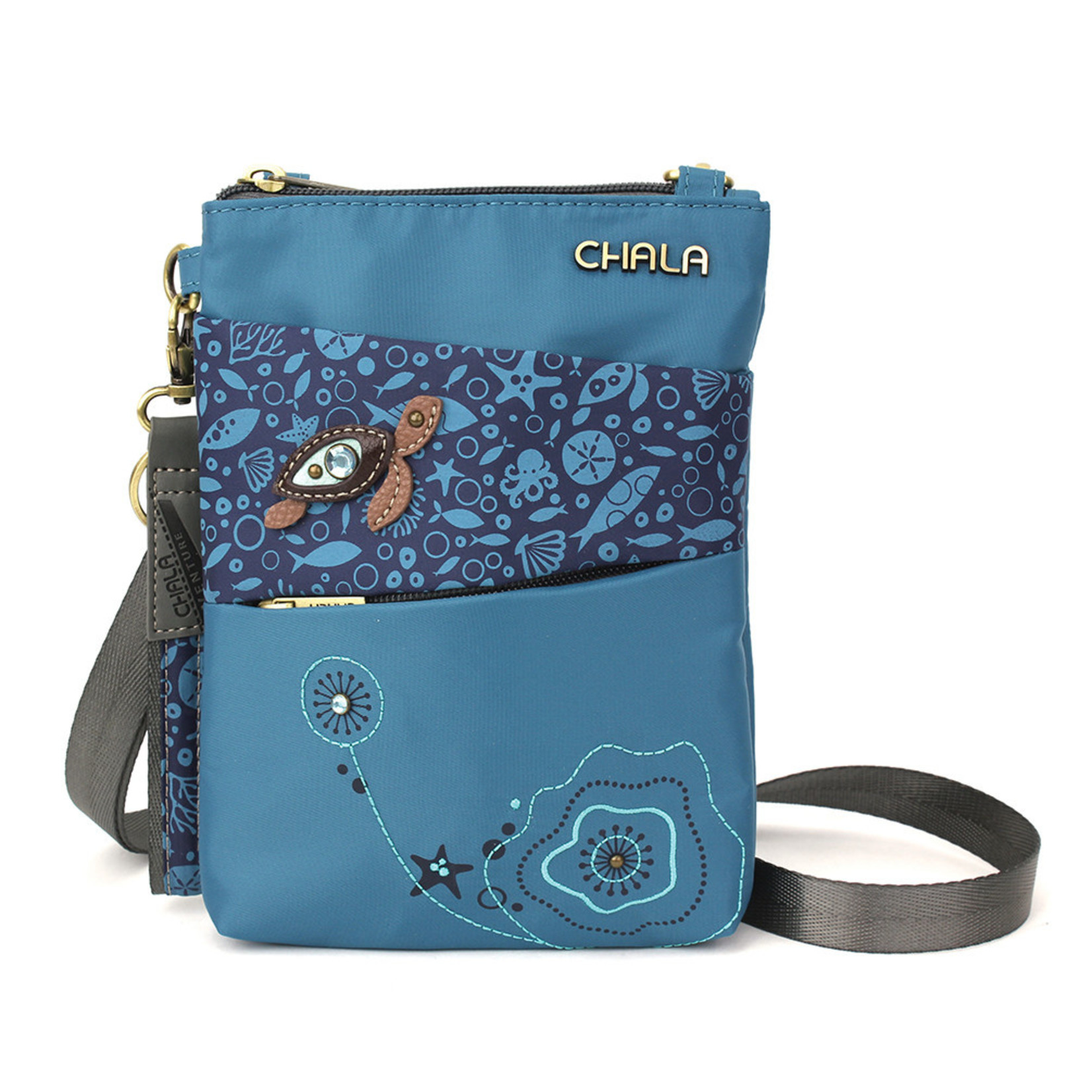 Chala Venture Evolution Cell Phone Crossbody - Turtle - Turquoise