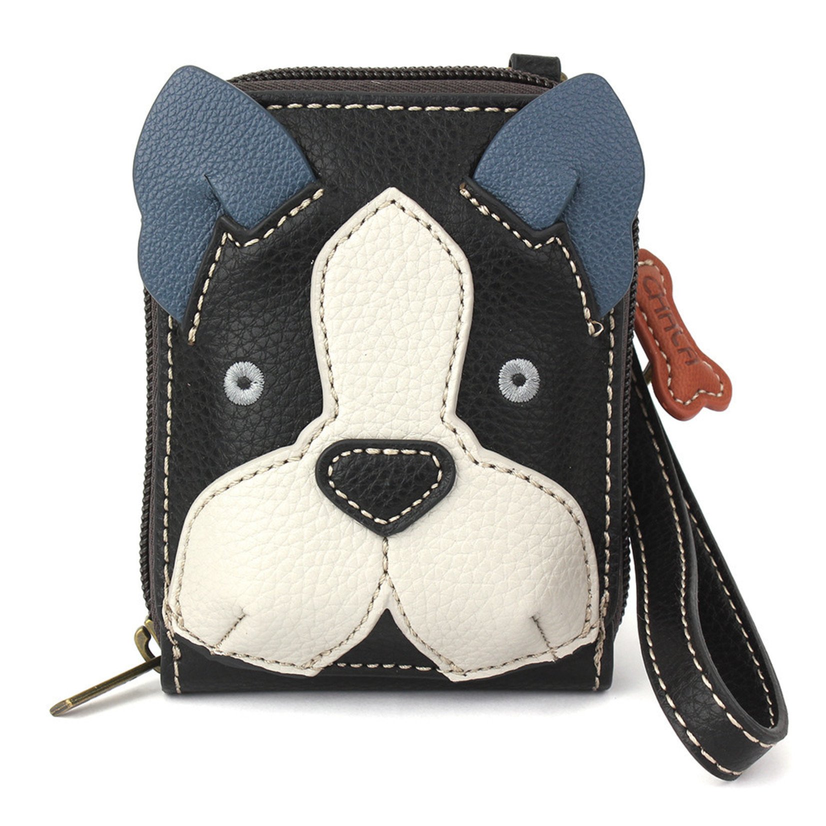 Chala Cute-C Credit Card Holder Wristlet - Boston Terrier