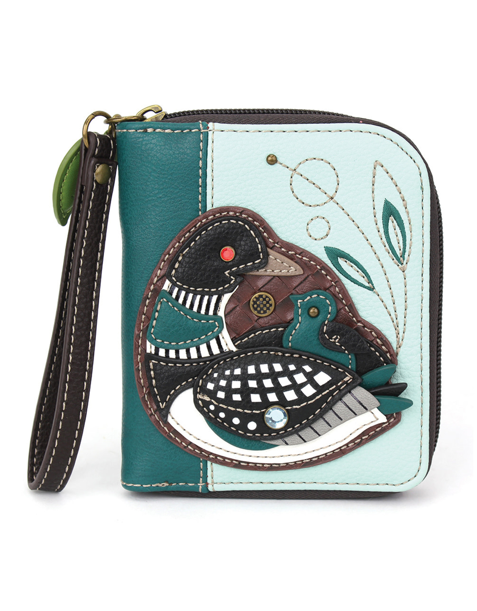 Zip Around Wallet  Loon Bird 