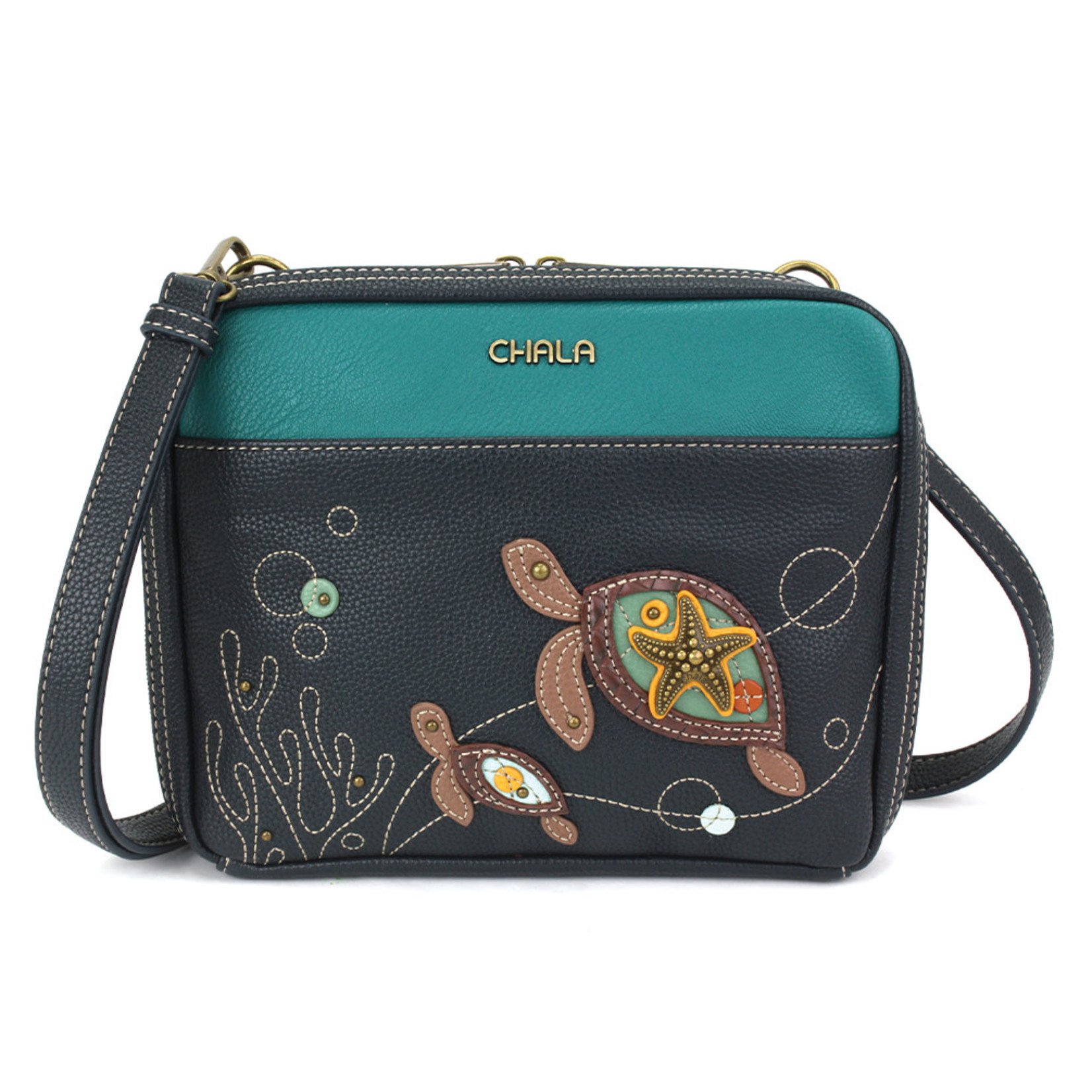 Chala Companion Organizer Crossbody - Two Turtles