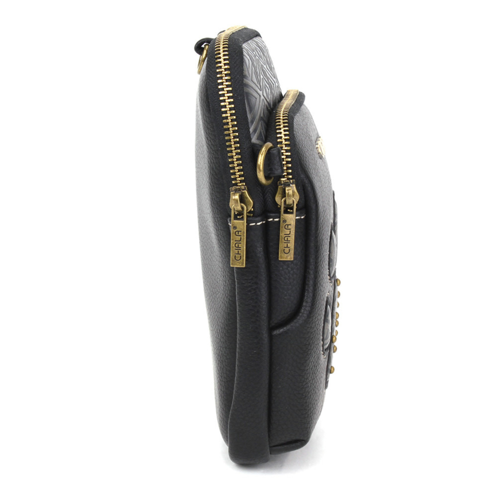 Chala Uni Cell Phone Crossbody - Paw Print - Black