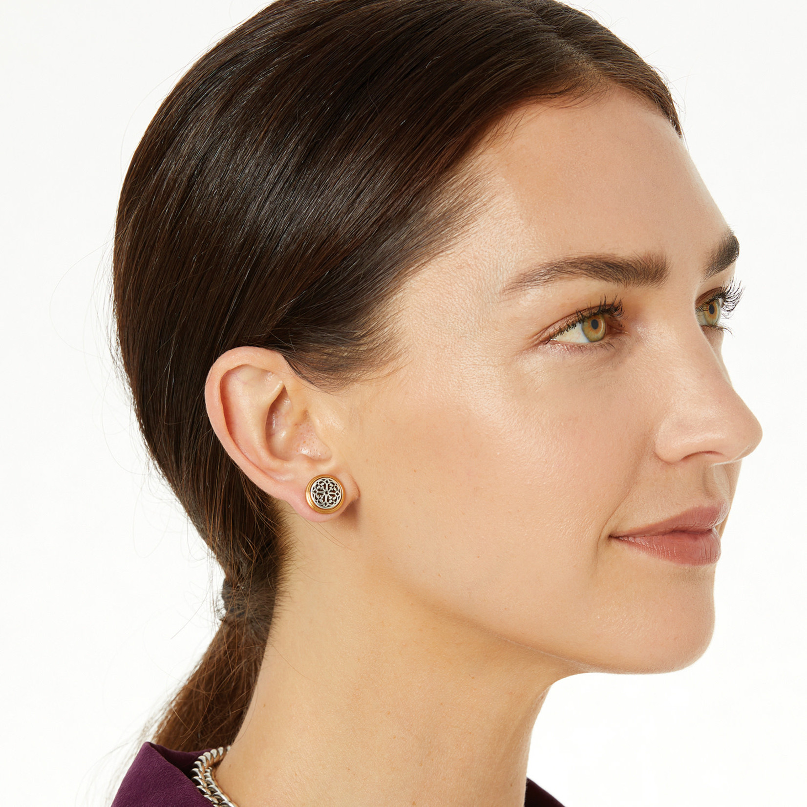 Brighton JA5802 Ferrara Two Tone Post Earrings