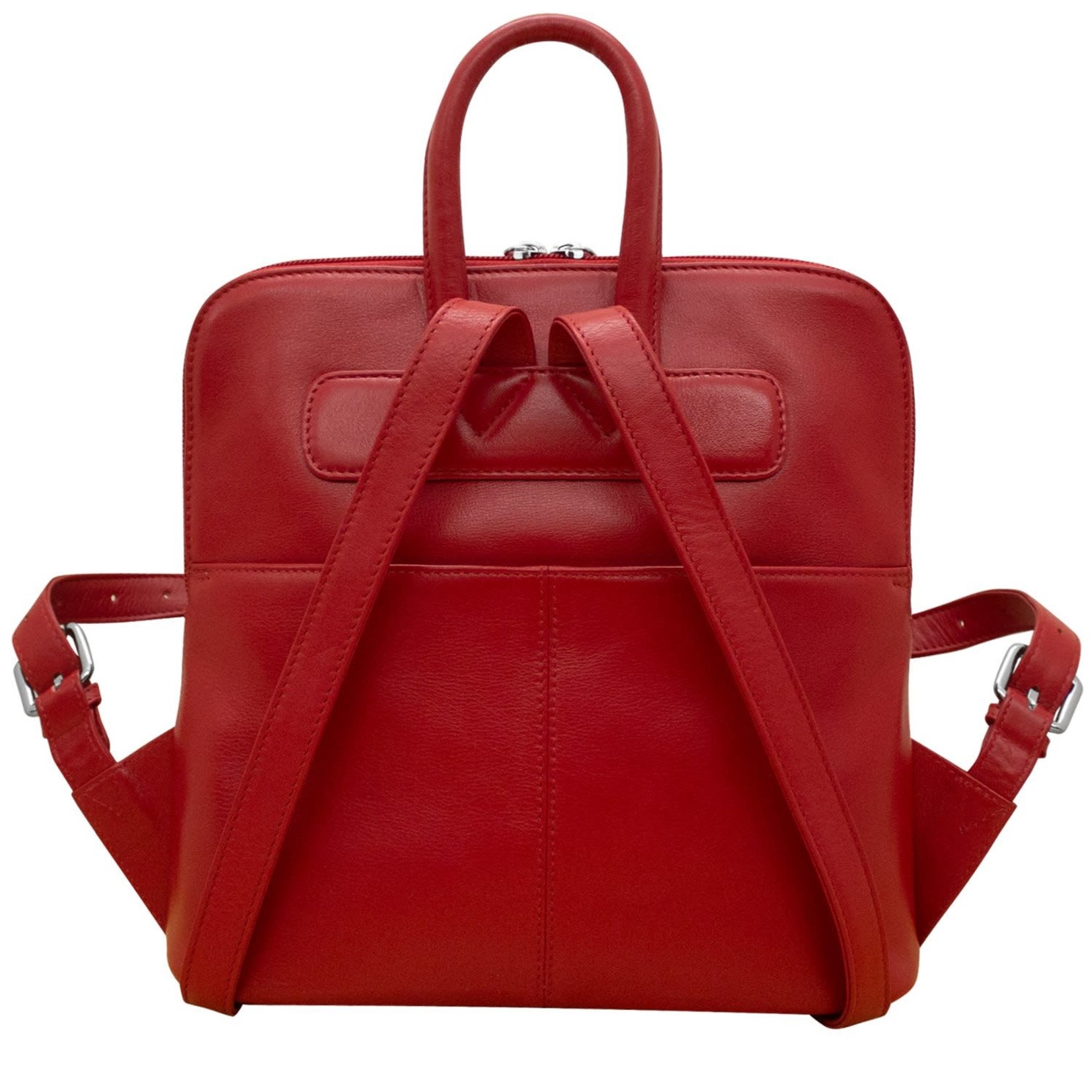 Leather Handbags and Accessories 6503 Red - Small Backpack