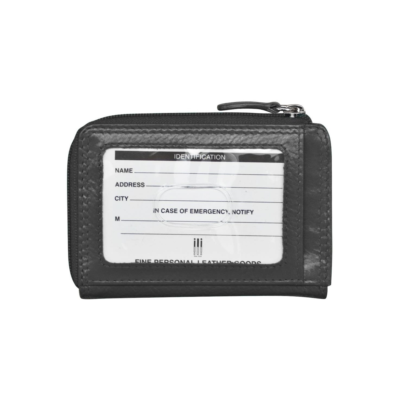 Leather Handbags and Accessories 7411 Black - RFID CC ID Holder