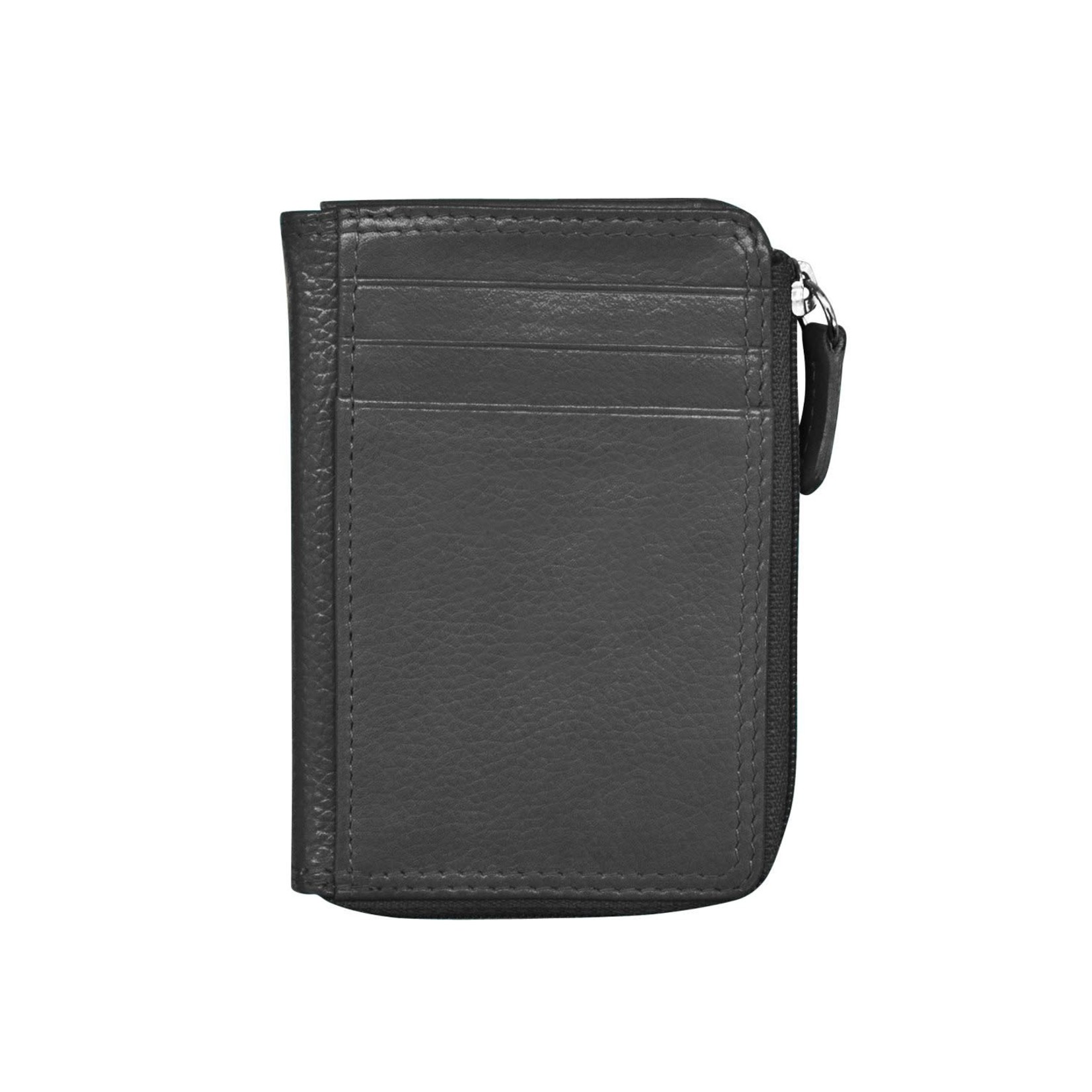 Leather Handbags and Accessories 7411 Black - RFID CC ID Holder