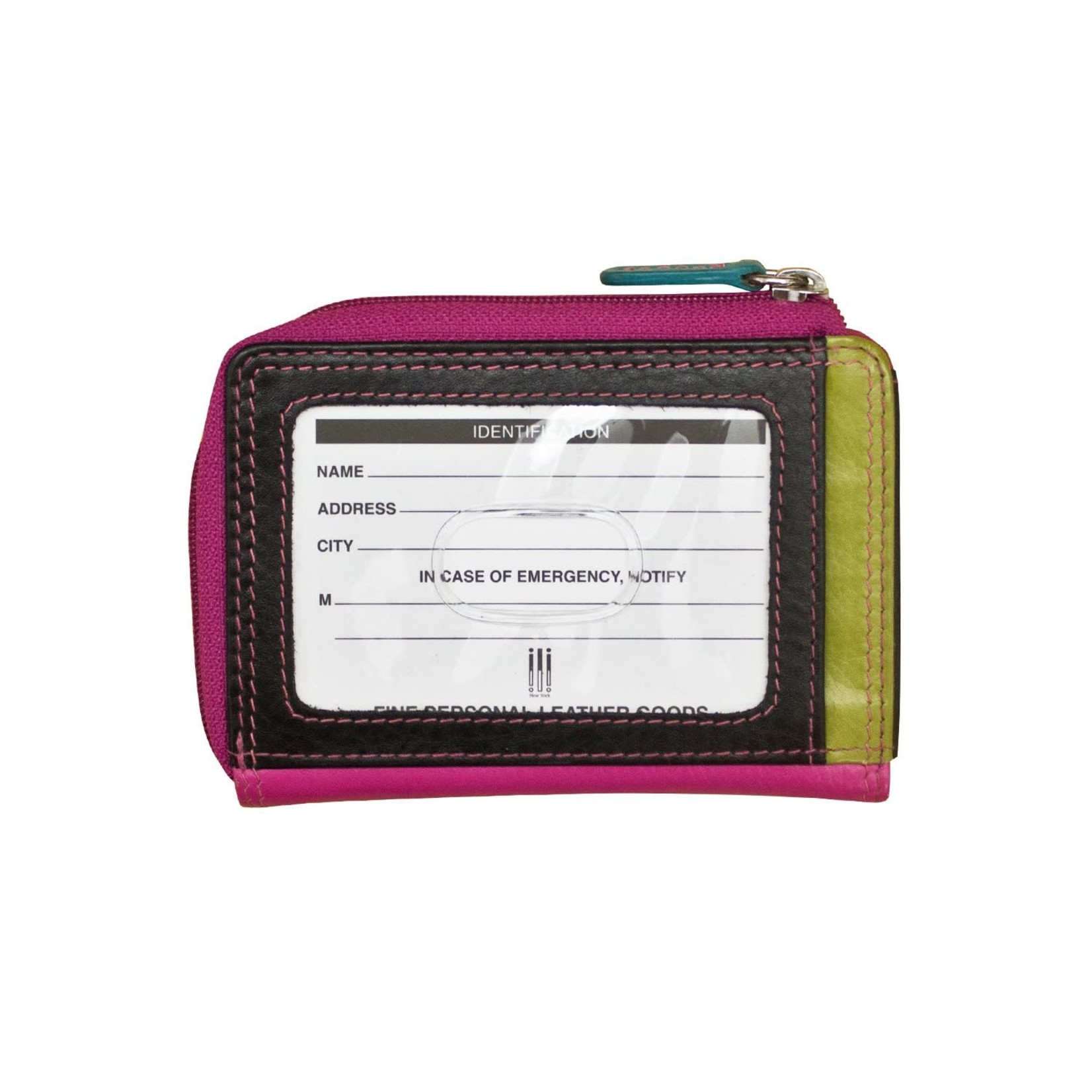 Leather Handbags and Accessories 7411 Black Brights - RFID CC ID Holder