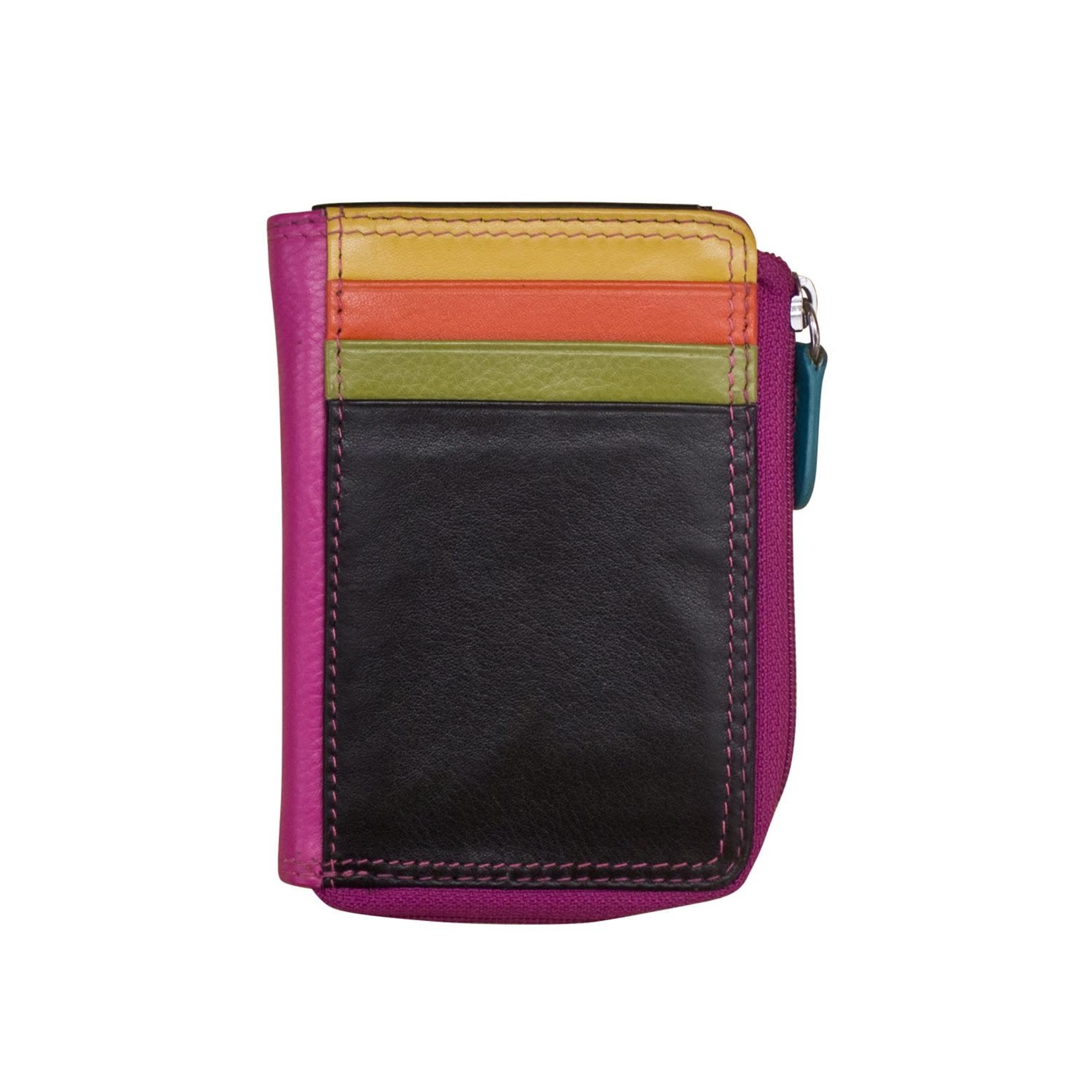 Leather Handbags and Accessories 7411 Black Brights - RFID CC ID Holder