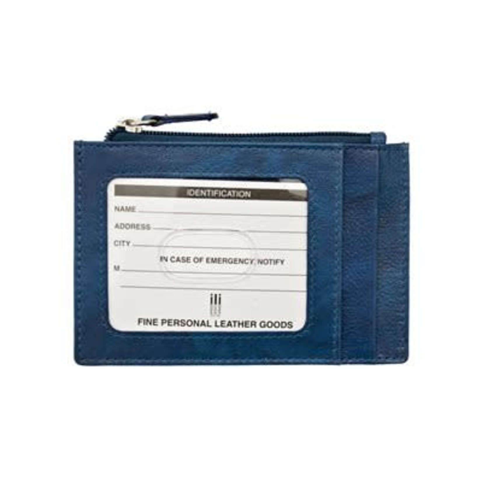 Leather Handbags and Accessories 7416 Jeans Blue - RFID Card Holder