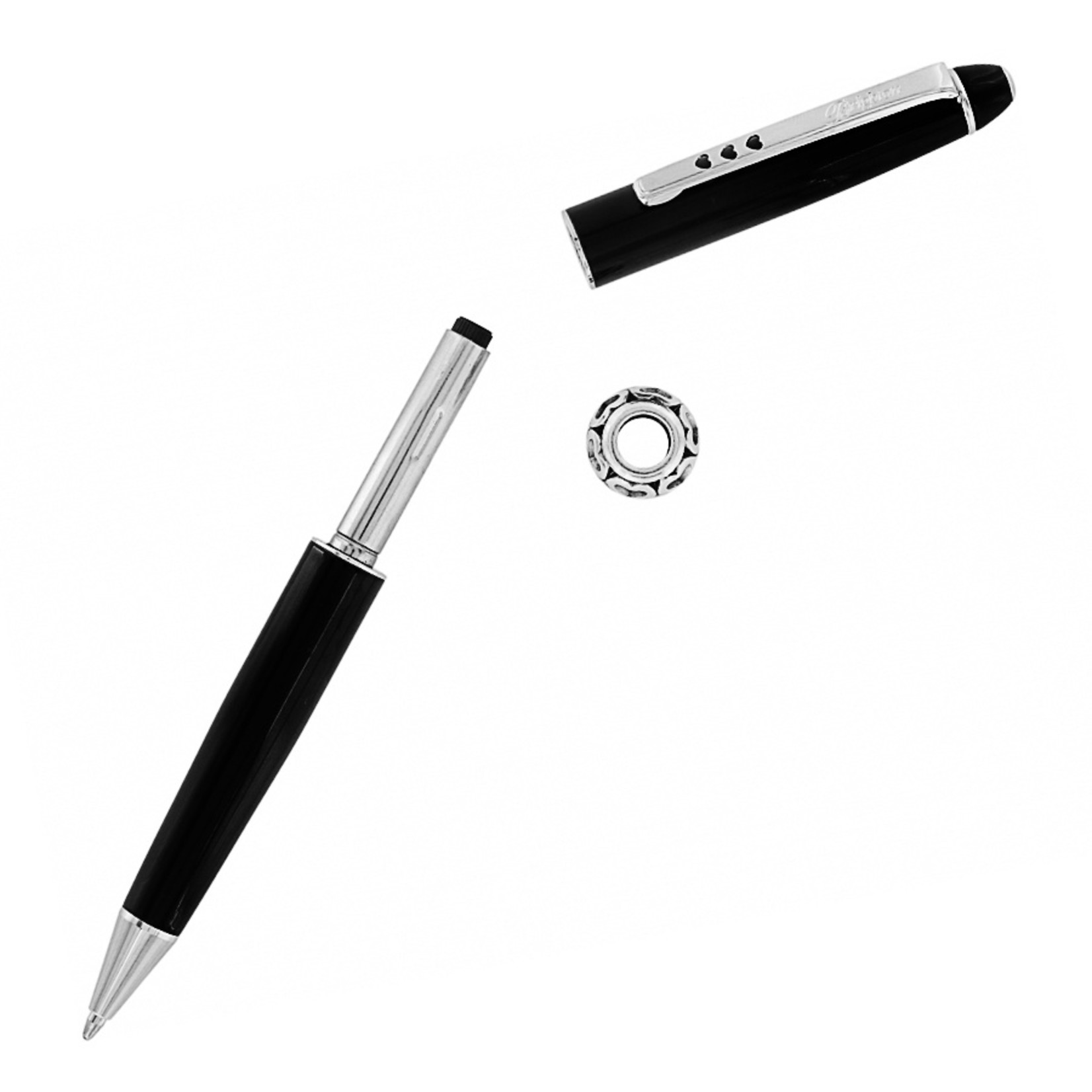 Brighton J98213 Pen Pal Long Charm Pen - Black/Silver