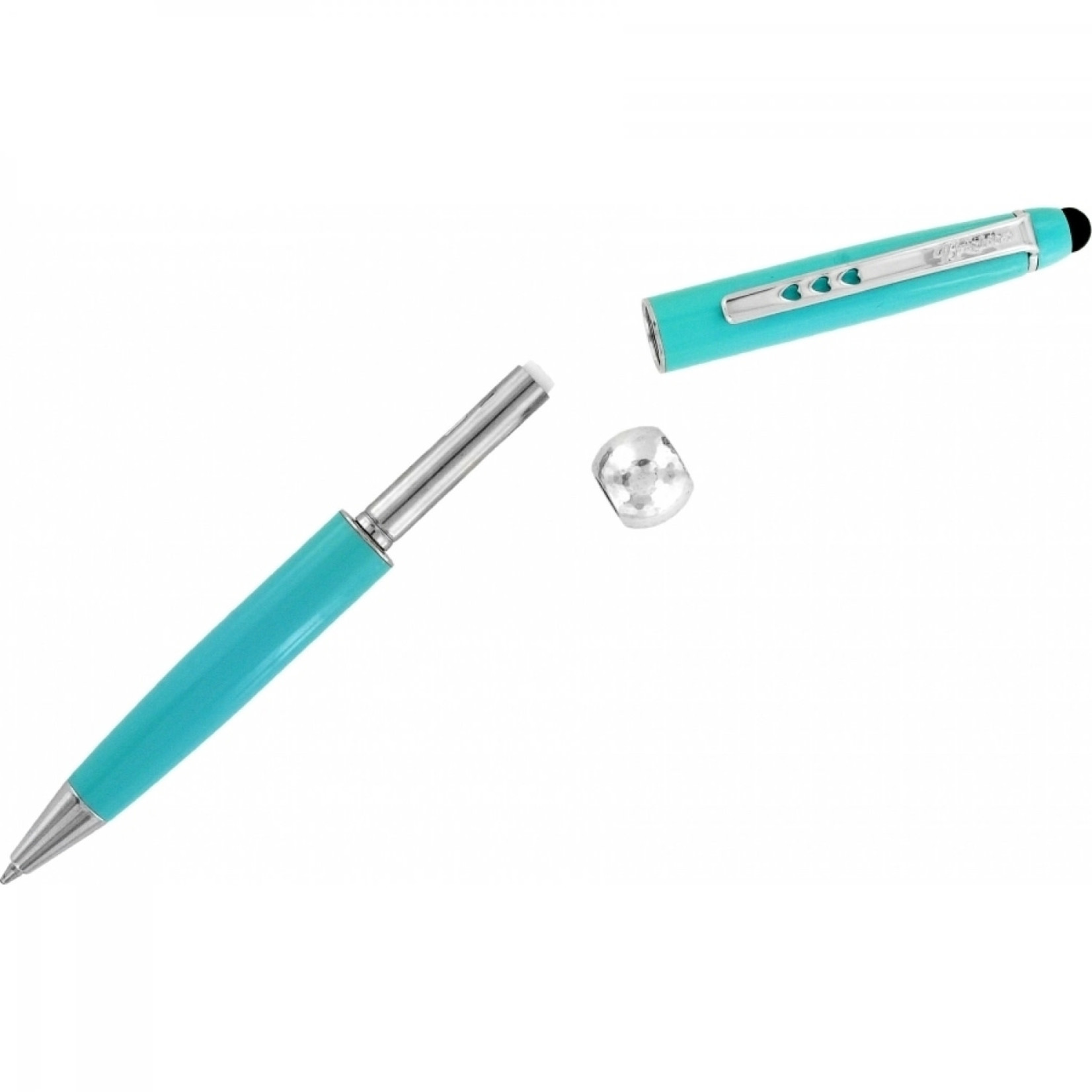 Brighton JC036A Pen Pal Stylus Long Charm Pen - Aqua/Silver