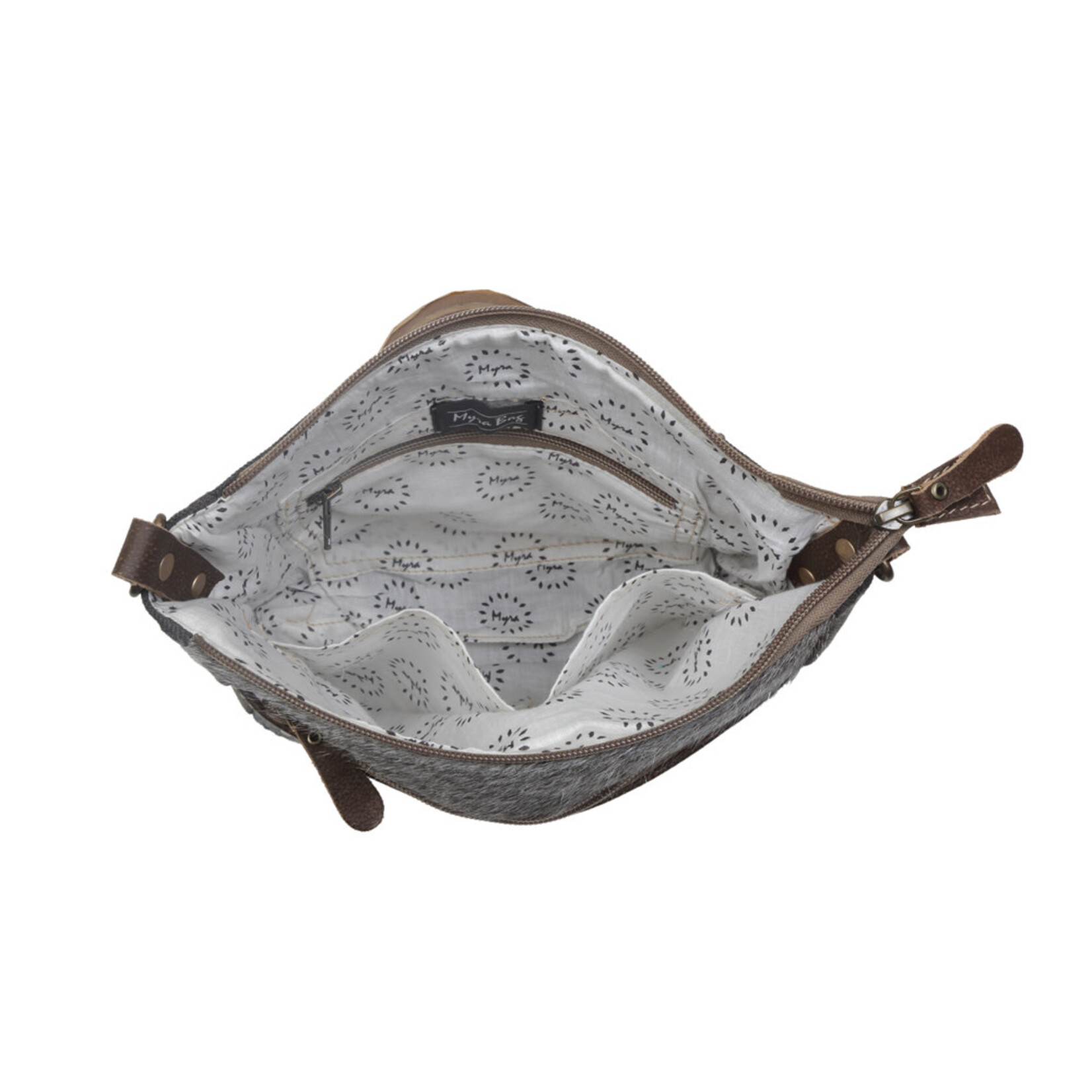 Myra Bags S-3069 Chevron Patterned Crossbody Bag