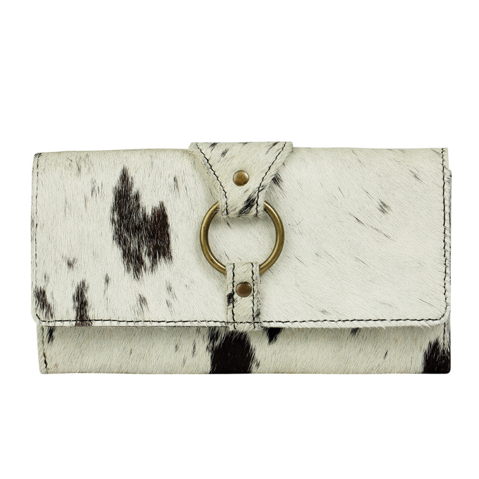 Myra Bags S-3125 White Alone Hairon Wallet SS22