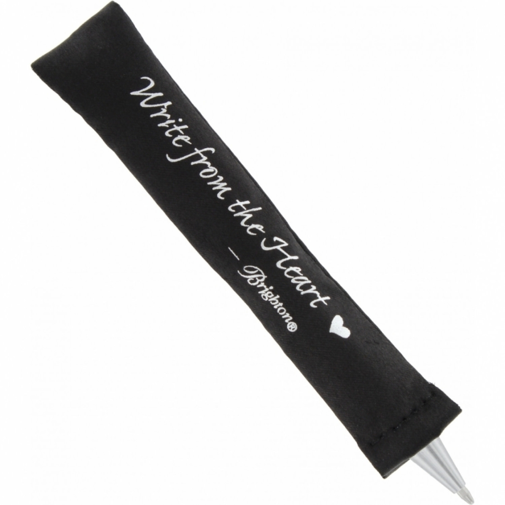 Brighton J9820W Pen Pal Short Charm Pen - White/Silver