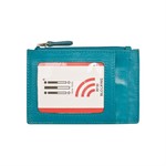 Leather Handbags and Accessories 7416 Aqua - RFID Card Holder