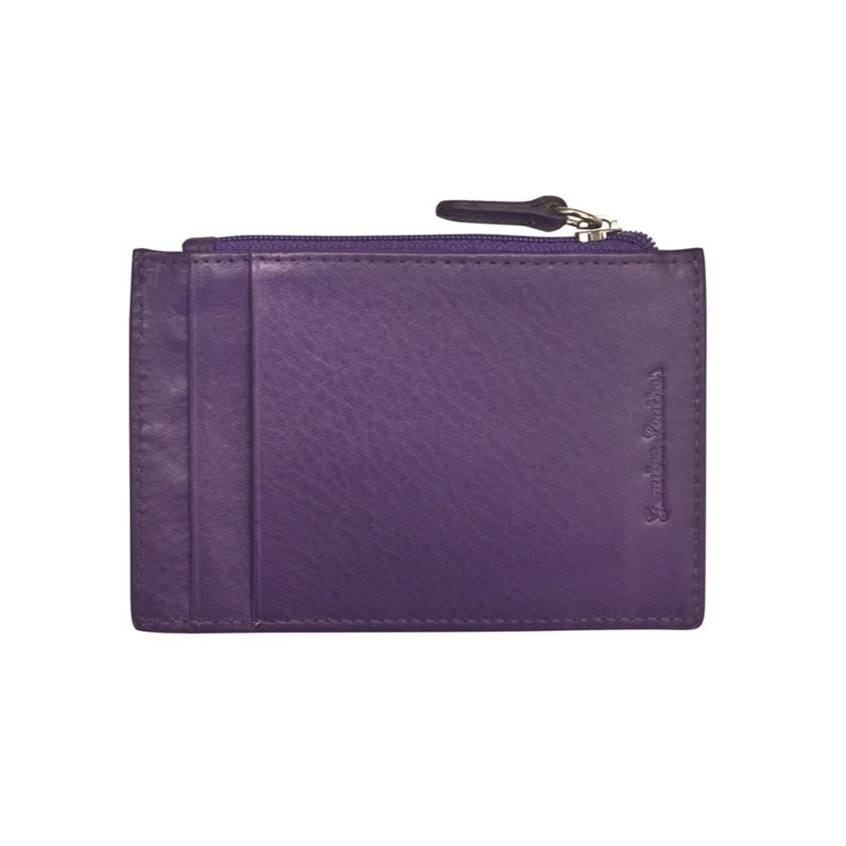 Leather Handbags and Accessories 7416 Purple - RFID Card Holder