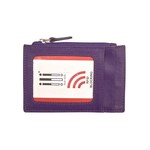 Leather Handbags and Accessories 7416 Purple - RFID Card Holder