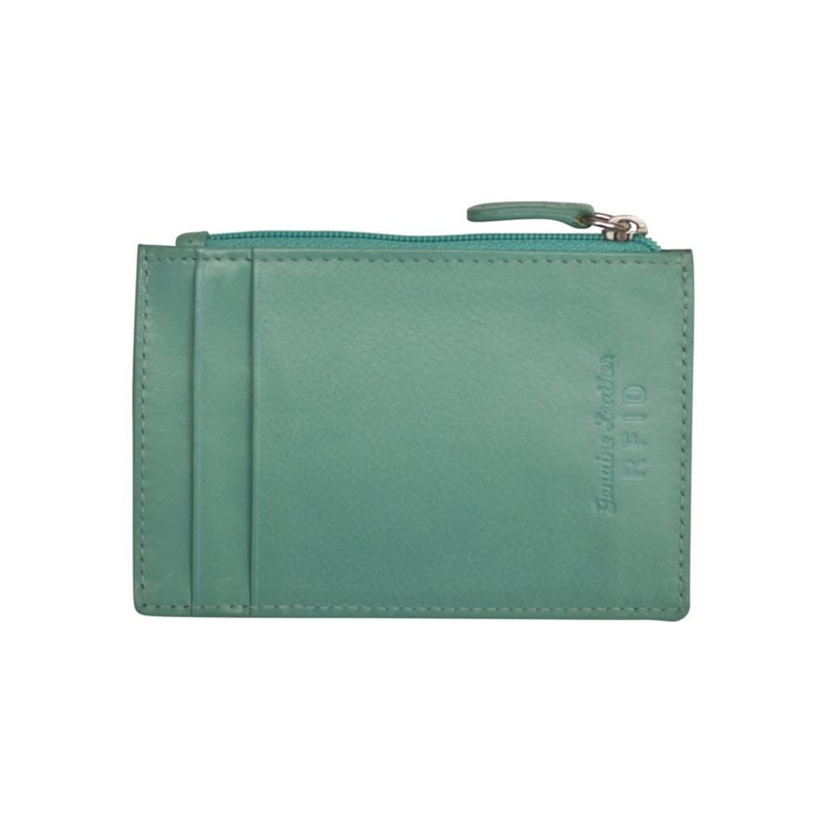 Leather Handbags and Accessories 7416 Turquoise - RFID Card Holder