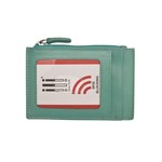 Leather Handbags and Accessories 7416 Turquoise - RFID Card Holder