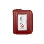 Leather Handbags and Accessories 7859 Red - RFID Zip Around Wallet