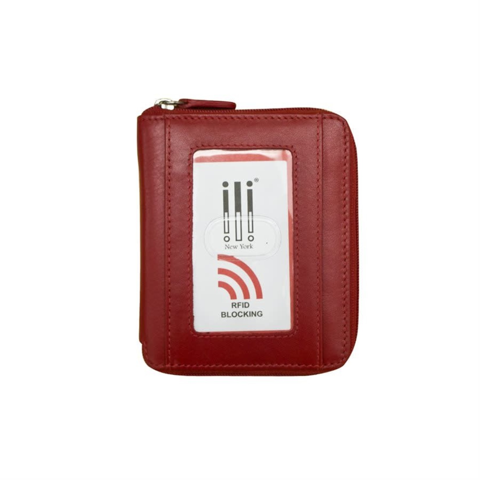 Leather Handbags and Accessories 7859 Red - RFID Zip Around Wallet