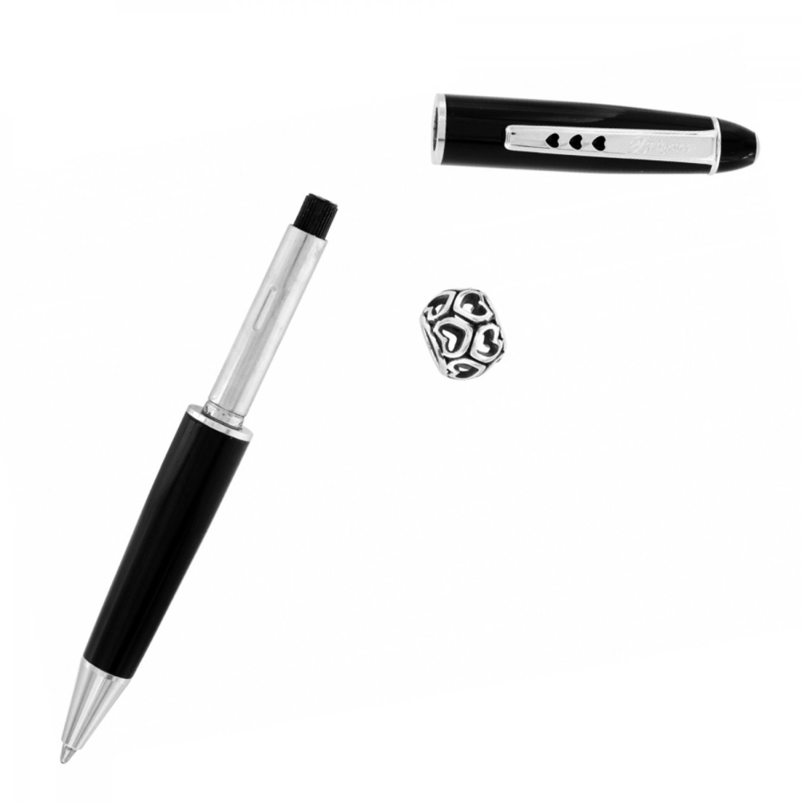 Brighton J97213 Pen Pal Short Charm Pen - Black/Silver