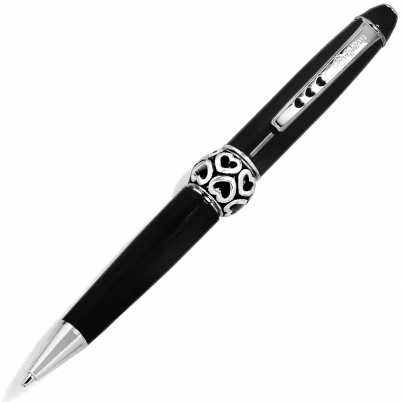 Brighton J97213 Pen Pal Short Charm Pen - Black/Silver