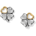 Brighton J22130 Clover Heart Mini Post Earrings