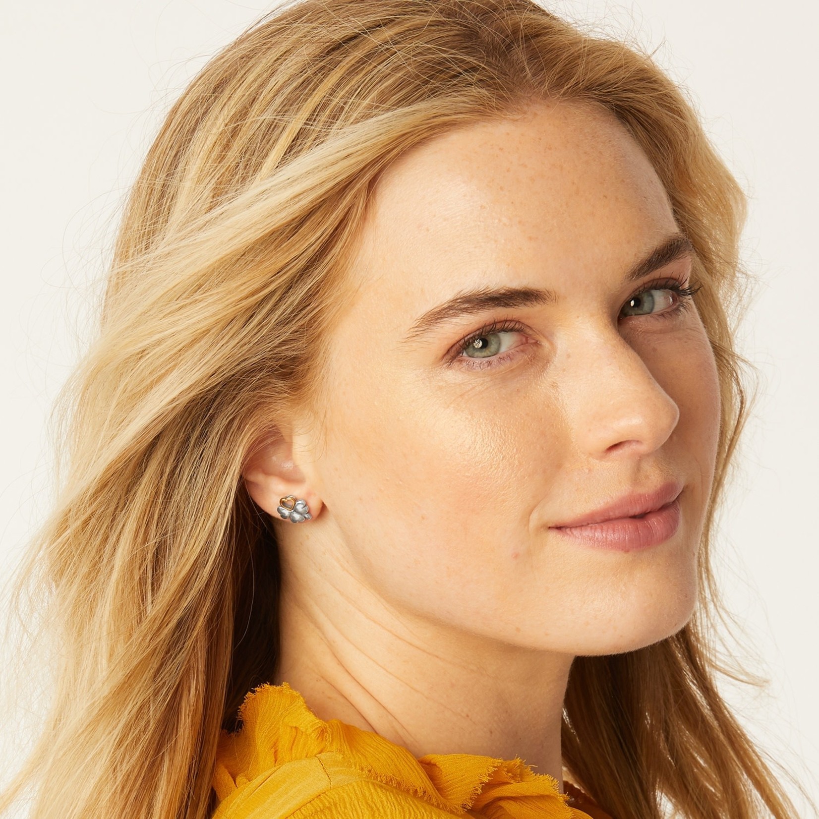 Brighton J22130 Clover Heart Mini Post Earrings