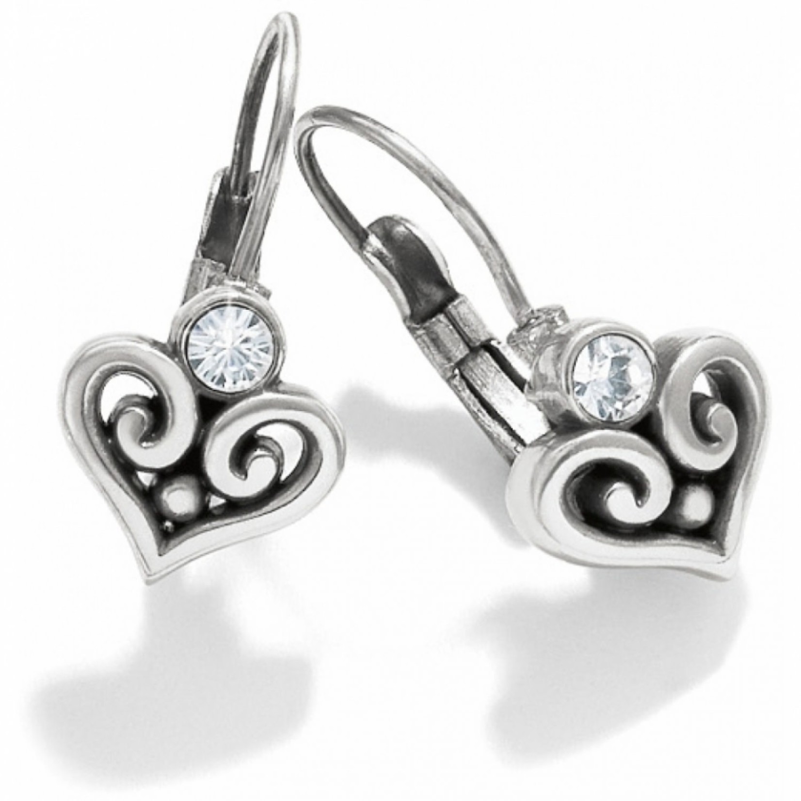 Brighton JE6112 Alcazar Heart Leverback Earrings