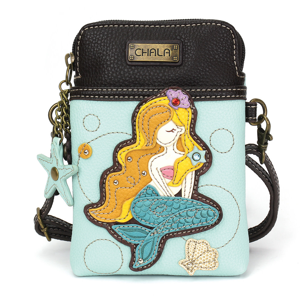 Mermaid Pink Pattern Print Crossbody bags