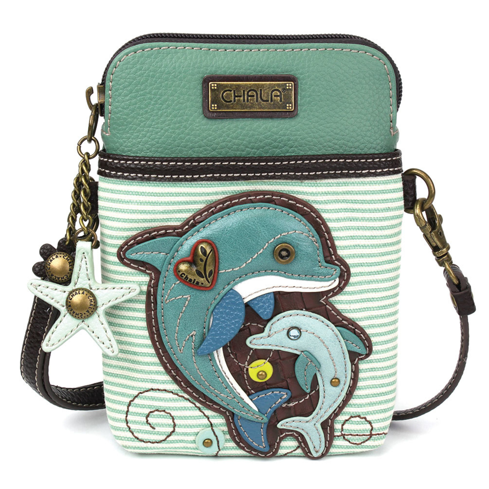 Chala Cell Phone Crossbody - Dolphin Stripe