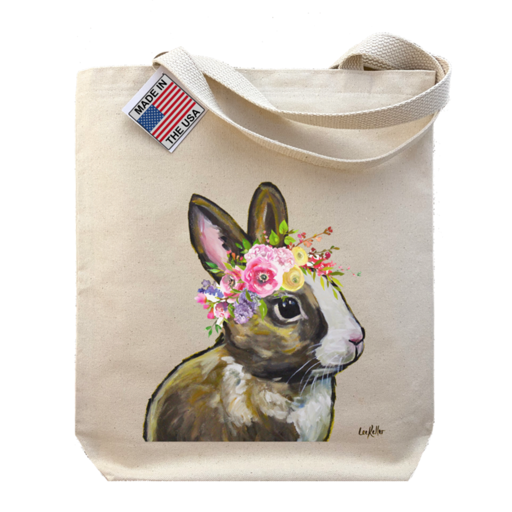 Spring Flower Bunny - Gusset Tote