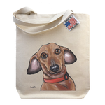 Hippie Hound Studios Dachshund - Gusset Tote