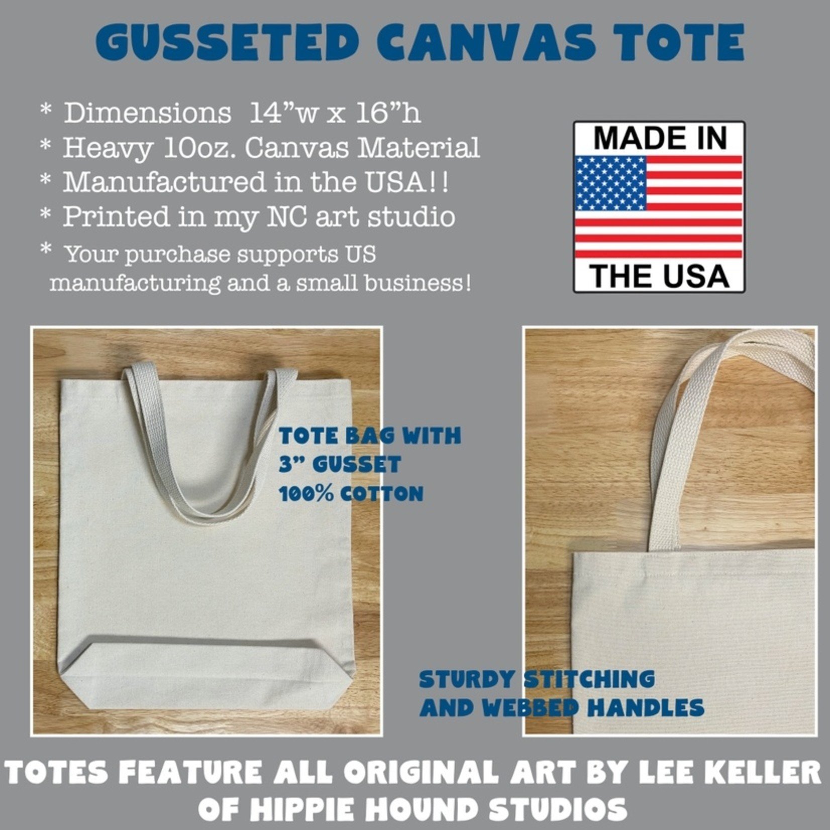 Dachshund - Gusset Tote