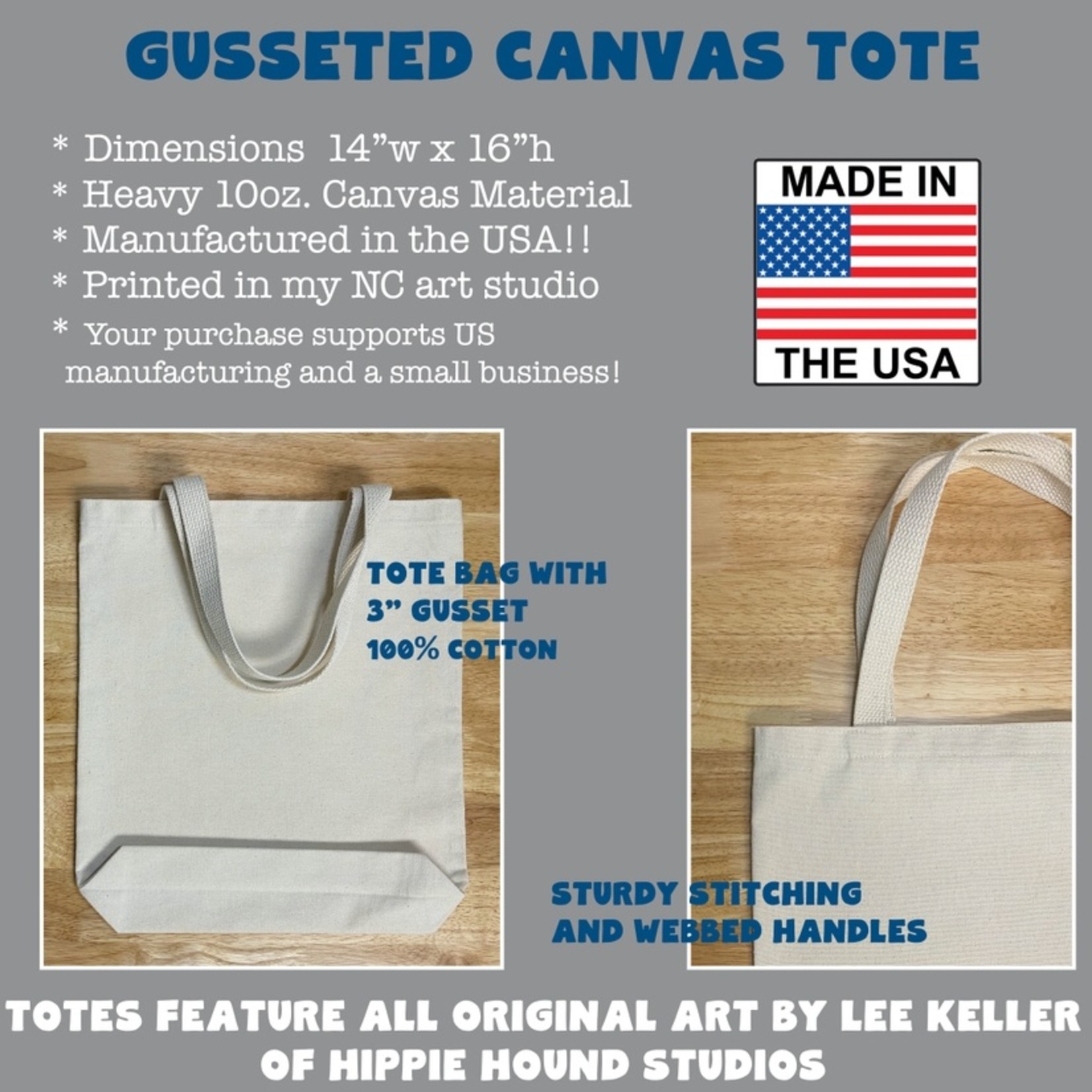 Chocolate Lab - Gusset Tote