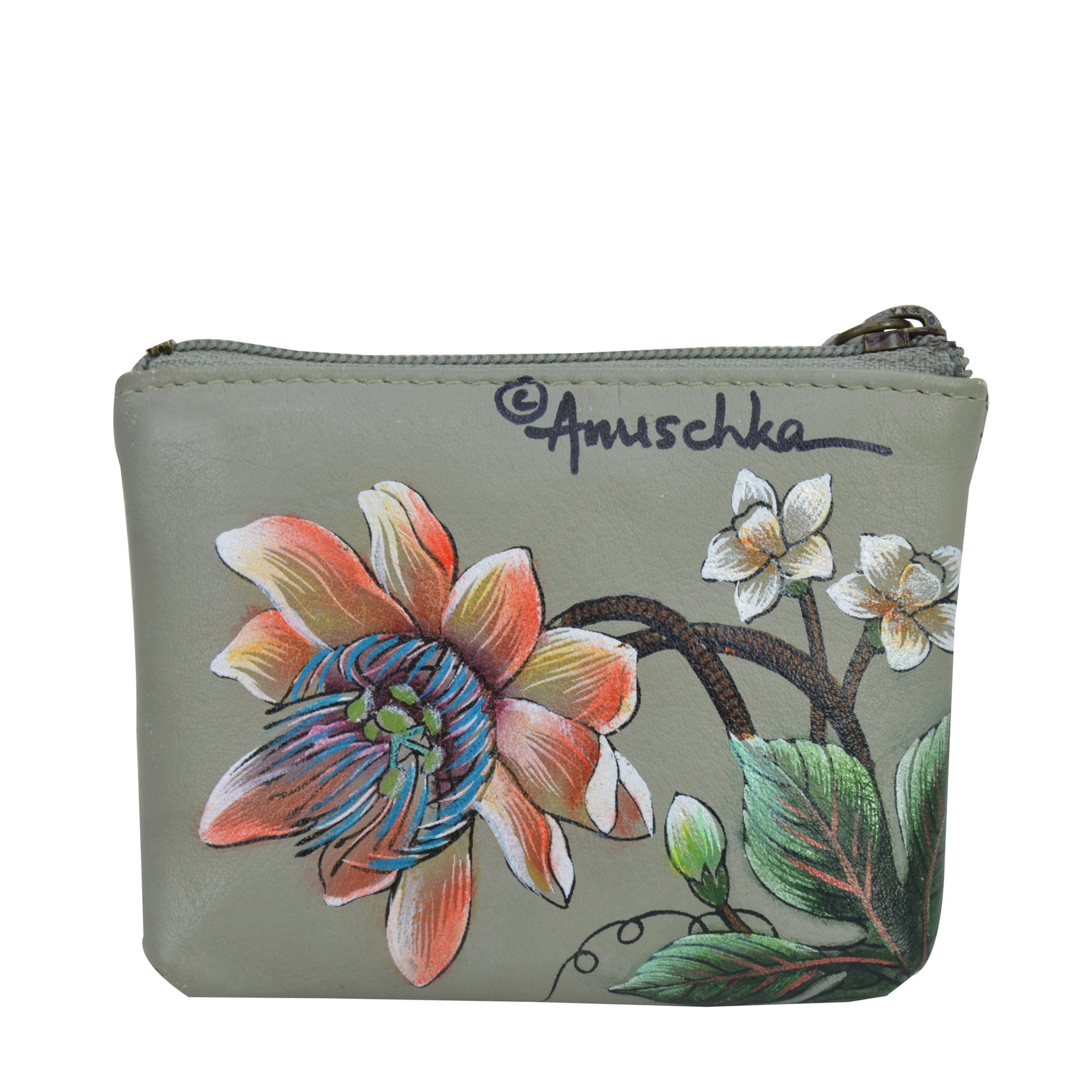 Anuschka 1031-FPS:  Floral Passion - Coin Zip Pouch