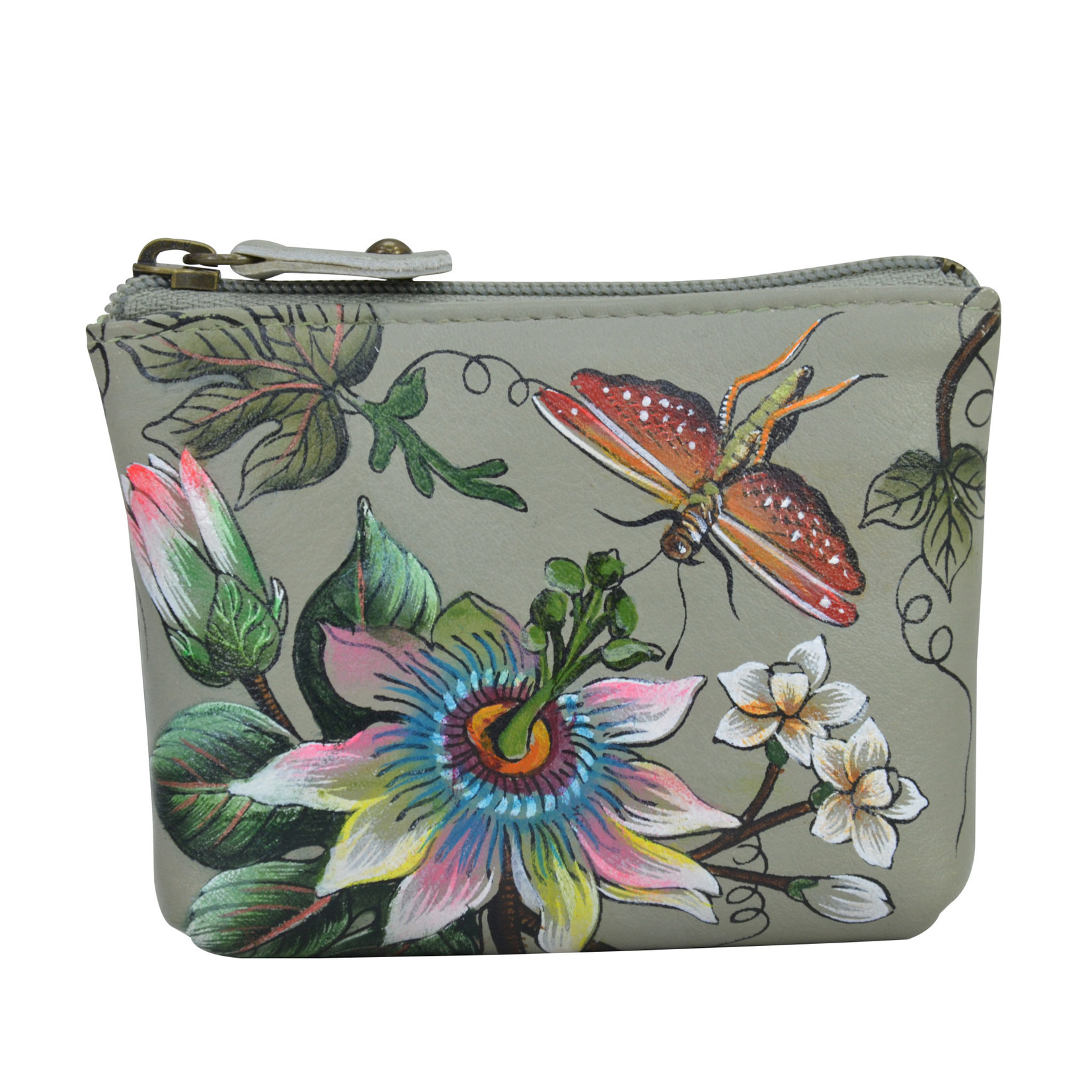 Anuschka 1031-FPS:  Floral Passion - Coin Zip Pouch