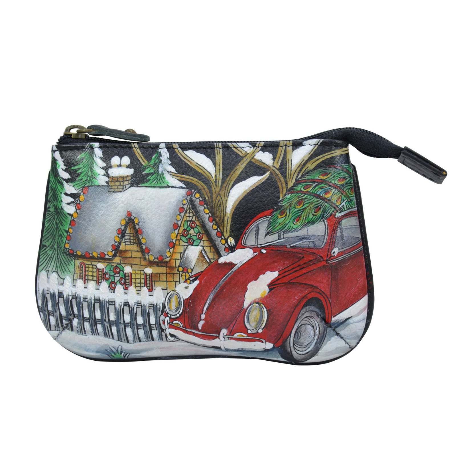 Anuschka 1107-HPD:  Hippie Holiday - Medium Zip Pouch