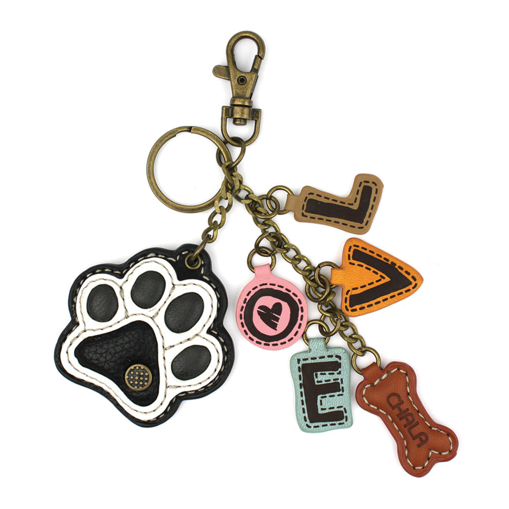 Chala Charming Charms Keychain - Paw Print (Love)