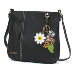 Chala Laser Cut Crossbody - (Black) Daisy - Charming Charms Keychain