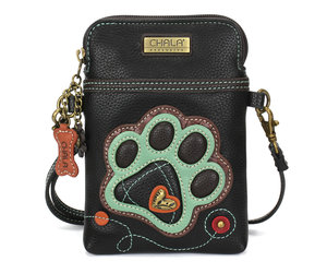 Chala Cell Phone Crossbody Bag Paw Print - Gray