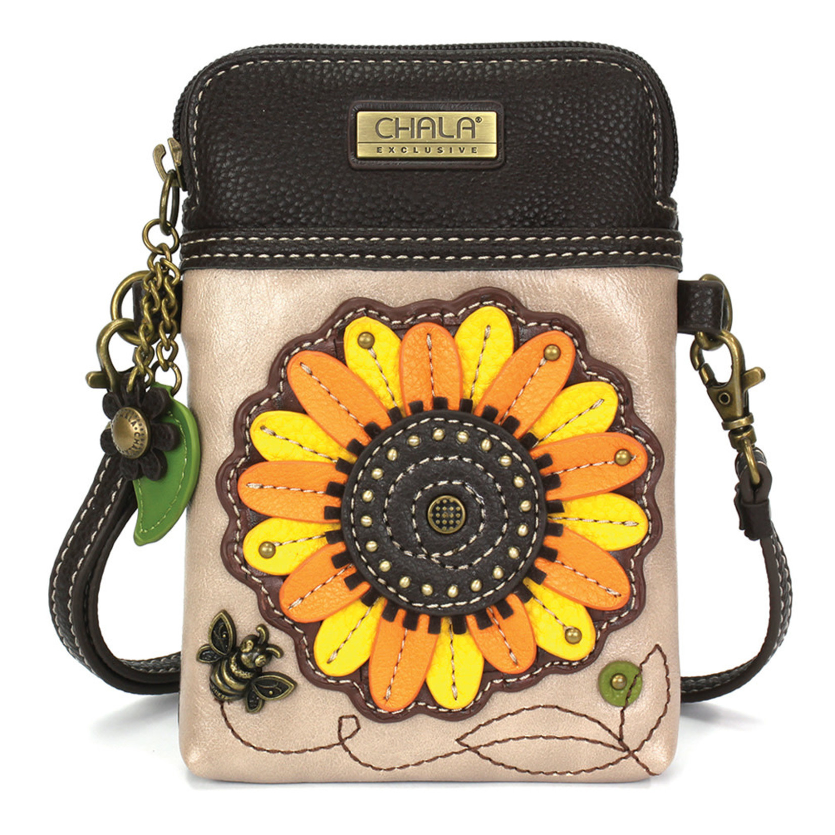 Chala Cell Phone Crossbody - Special Edition - Taupe - Sunflower