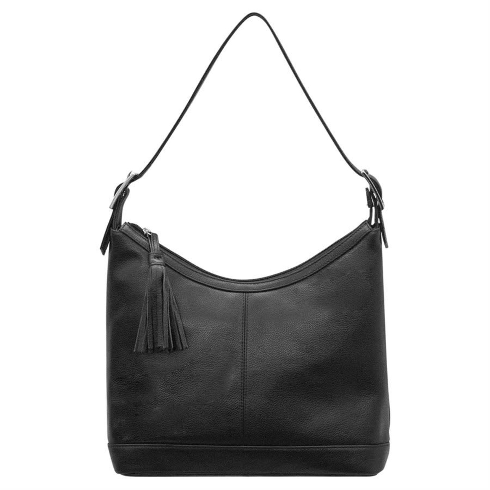 Leather Handbags and Accessories 6924 Black - Classic Leather Hobo