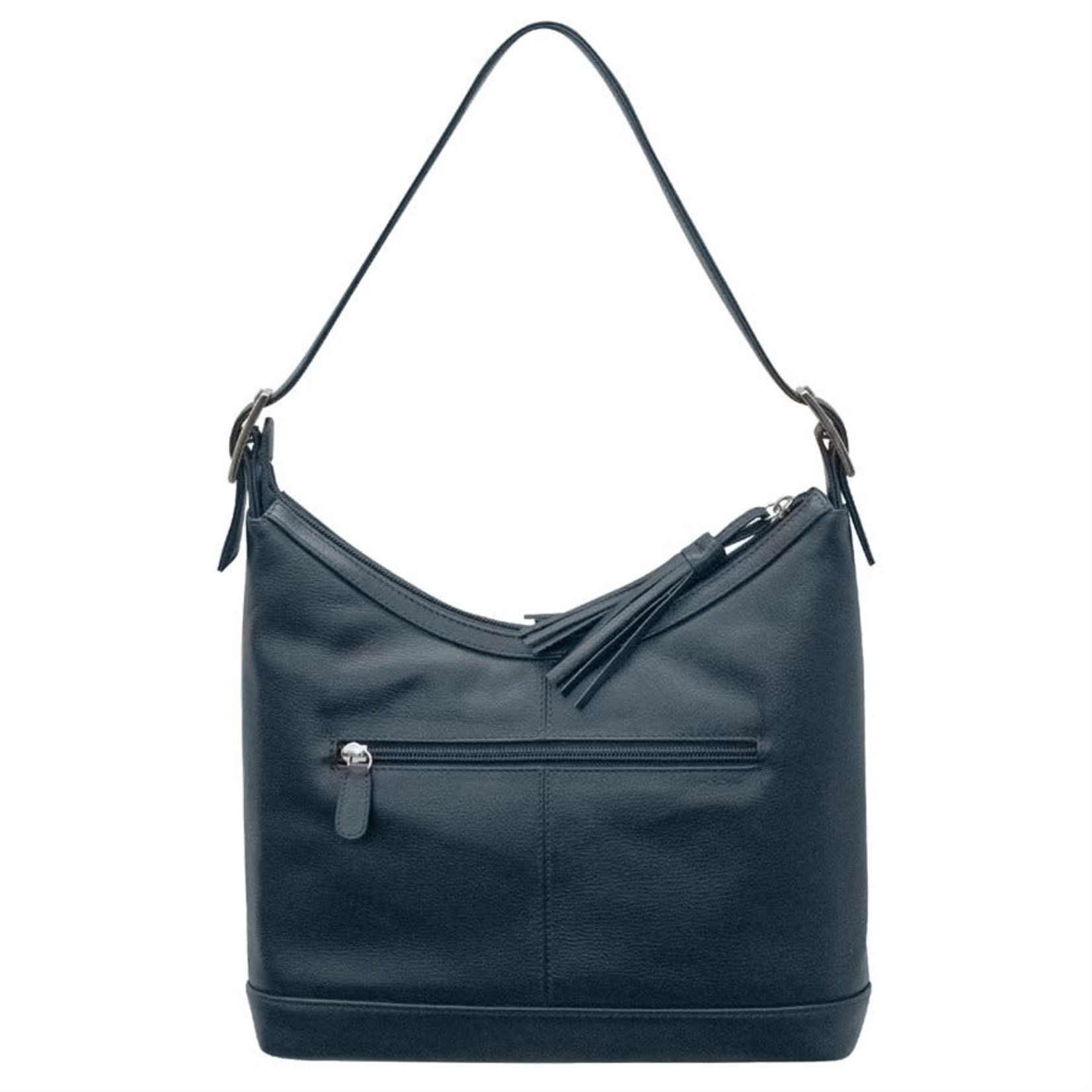 Leather Handbags and Accessories 6924 Navy - Classic Leather Hobo
