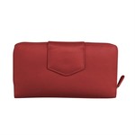 Leather Handbags and Accessories 7414 Red - Multi Organizer Wallet
