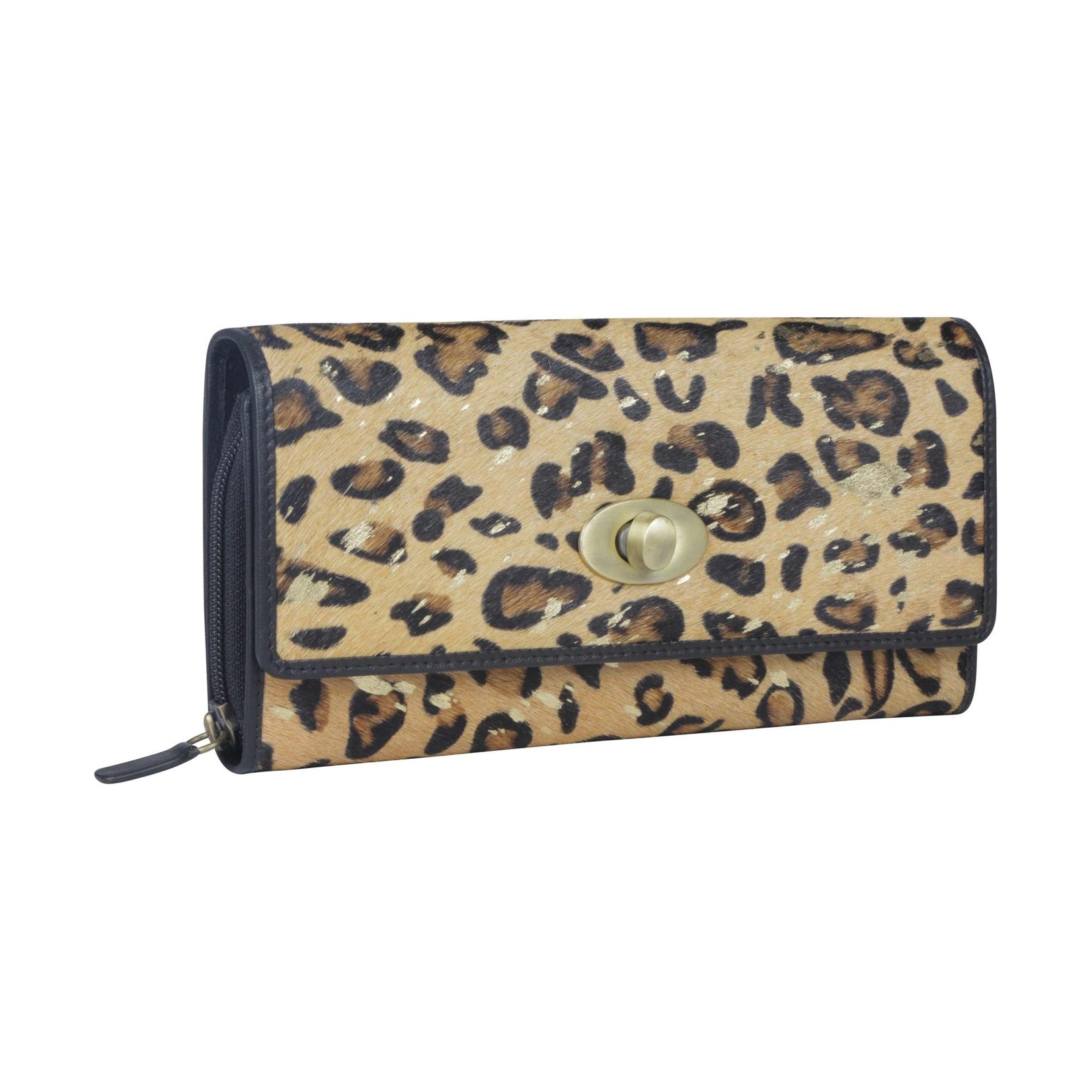 Myra Bags S-3628 Ornate Leopard Print Wallet