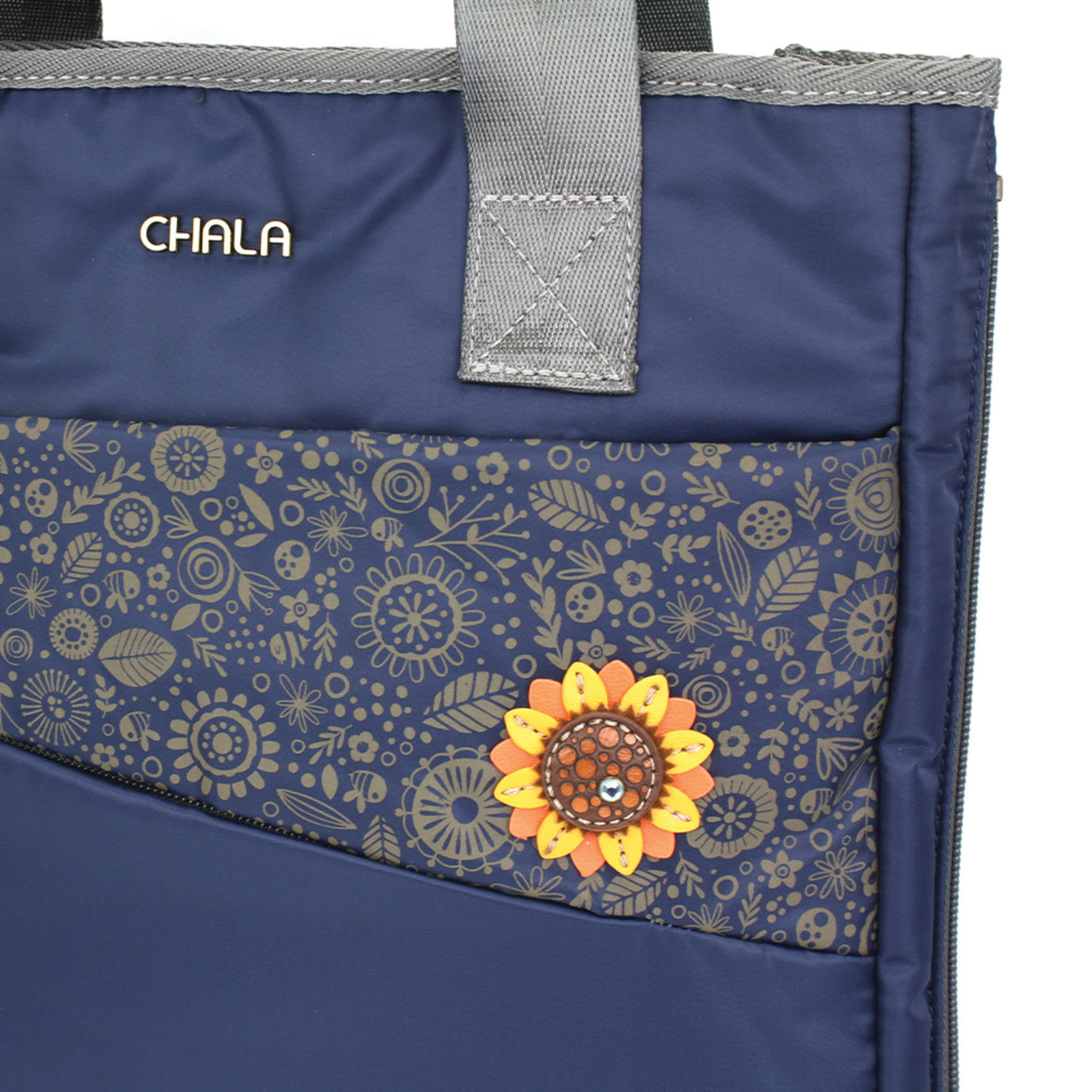 Chala Venture Zip Around Tote - Sunflower - Navy